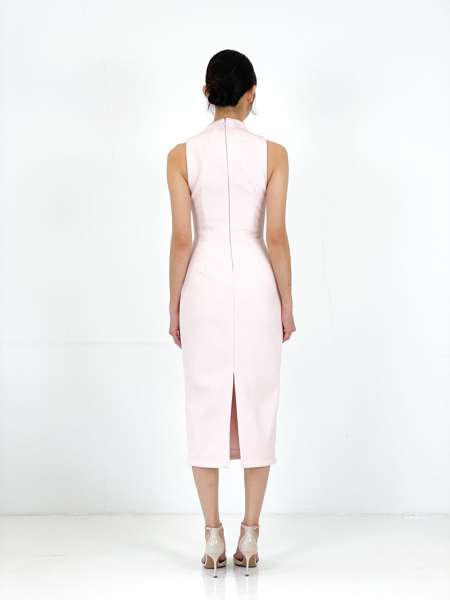 Asymmetrical Jade Midi Dress | Pink