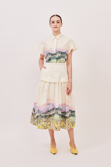 Pleated Hip Flare Midi | Tuscany