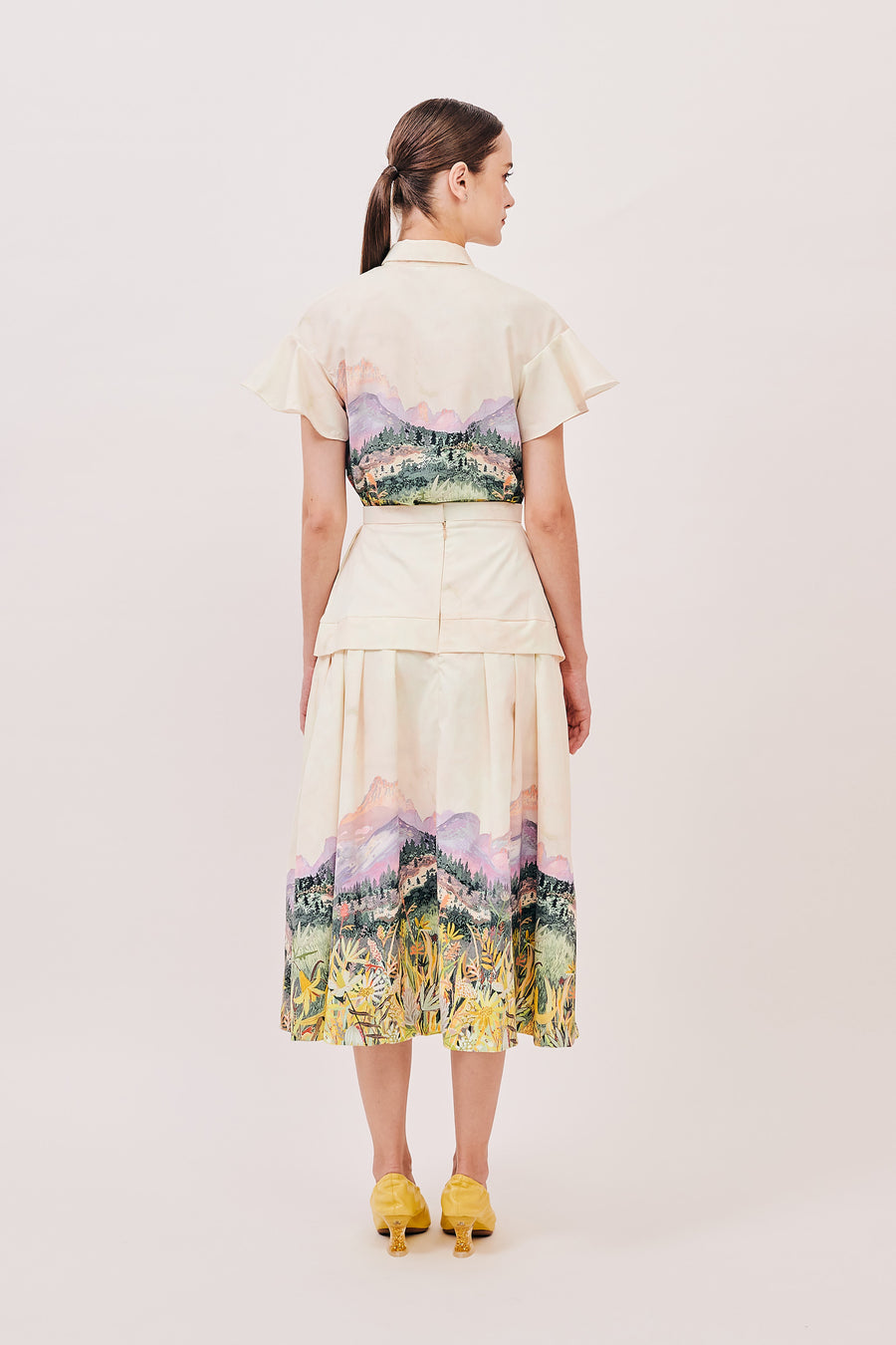 Pleated Hip Flare Midi | Tuscany