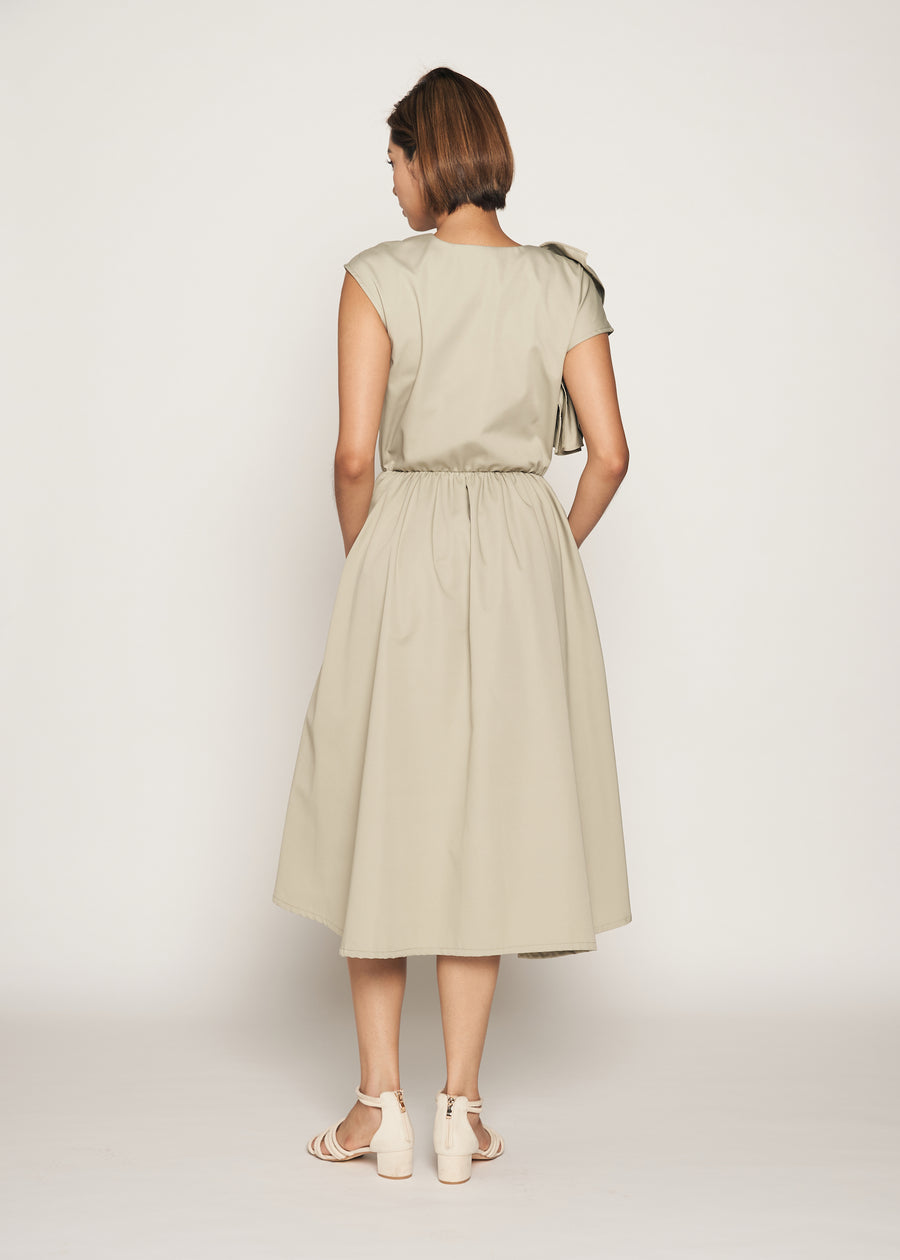 Statement  Side Ruffle Dress | Jade Green