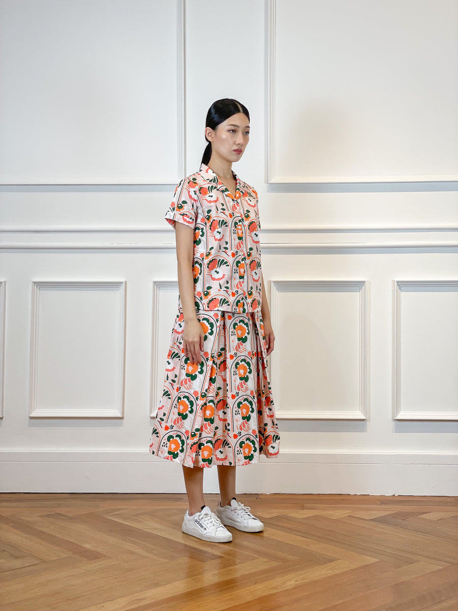 Button Down Shirt  | Arch Floral Poplin